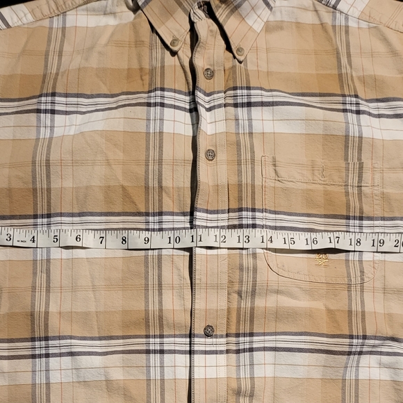 Wrangler TwentyX Western Brown Large Short Sleeve Shirt - Picture 7 of 8